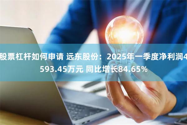股票杠杆如何申请 远东股份：2025年一季度净利润4593.45万元 同比增长84.65%