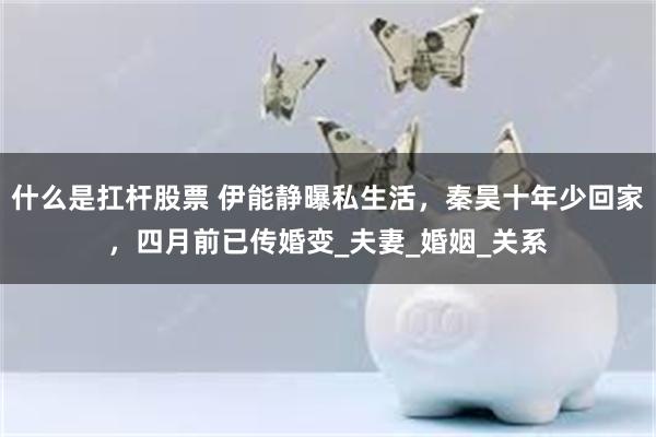 什么是扛杆股票 伊能静曝私生活，秦昊十年少回家，四月前已传婚变_夫妻_婚姻_关系