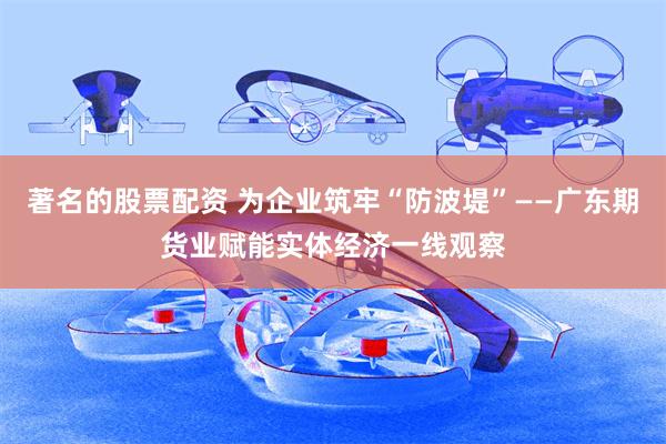 著名的股票配资 为企业筑牢“防波堤”——广东期货业赋能实体经济一线观察
