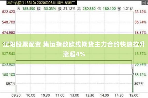 辽阳股票配资 集运指数欧线期货主力合约快速拉升涨超4%