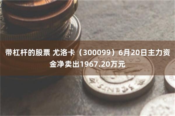 带杠杆的股票 尤洛卡（300099）6月20日主力资金净卖出1967.20万元