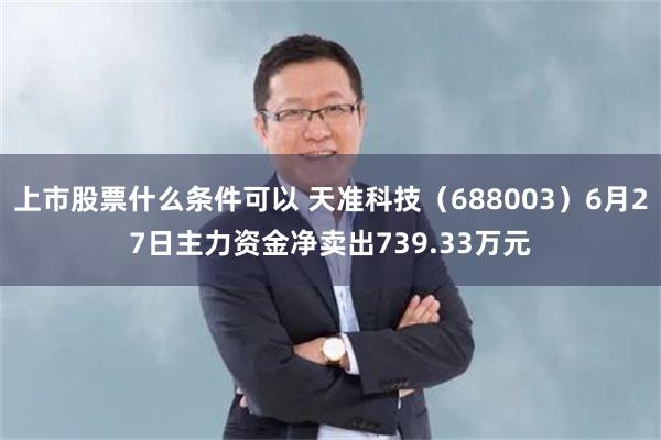 上市股票什么条件可以 天准科技（688003）6月27日主力资金净卖出739.33万元