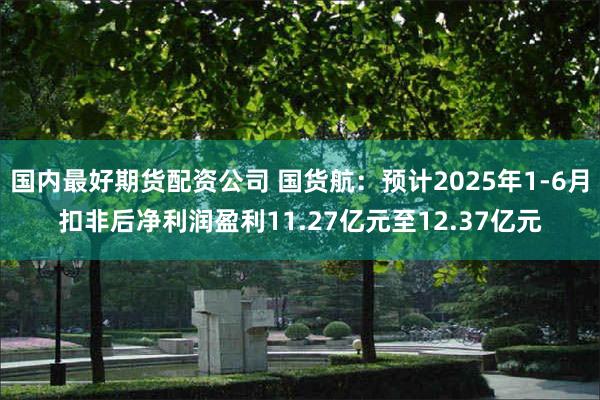 国内最好期货配资公司 国货航：预计2025年1-6月扣非后净利润盈利11.27亿元至12.37亿元