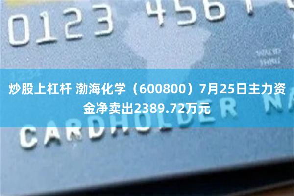 炒股上杠杆 渤海化学（600800）7月25日主力资金净卖出2389.72万元