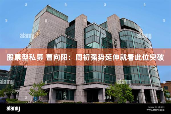 股票型私募 曹向阳：周初强势延伸就看此位突破