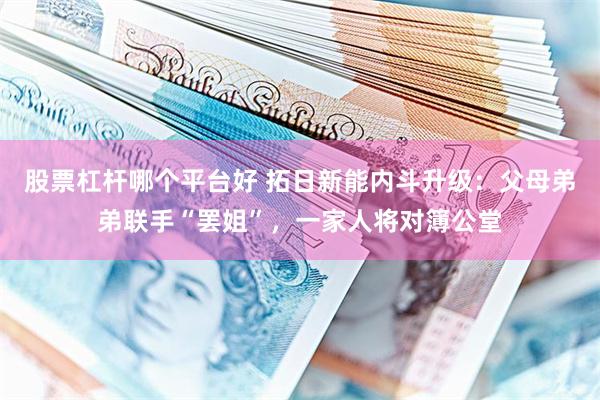股票杠杆哪个平台好 拓日新能内斗升级：父母弟弟联手“罢姐”，一家人将对簿公堂