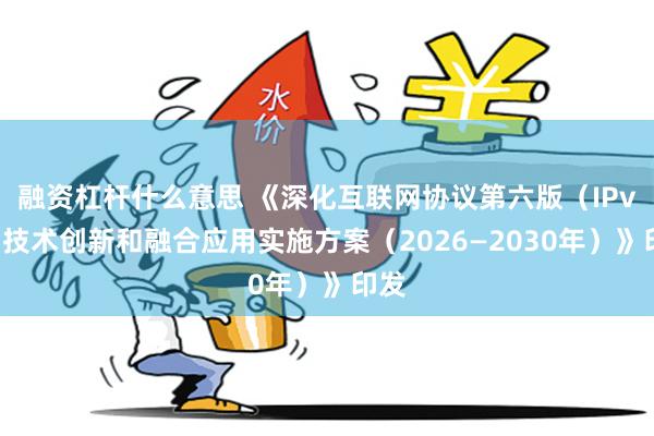 融资杠杆什么意思 《深化互联网协议第六版（IPv6）技术创新和融合应用实施方案（2026—2030年）》印发
