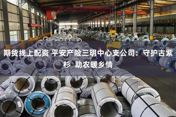 期货线上配资 平安产险三明中心支公司：守护古紫杉  助农暖乡情