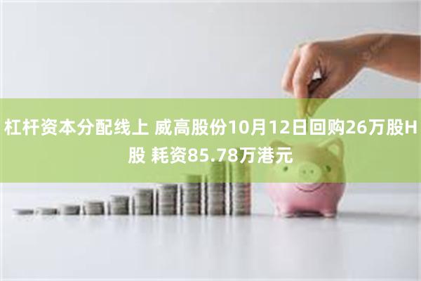 杠杆资本分配线上 威高股份10月12日回购26万股H股 耗资85.78万港元